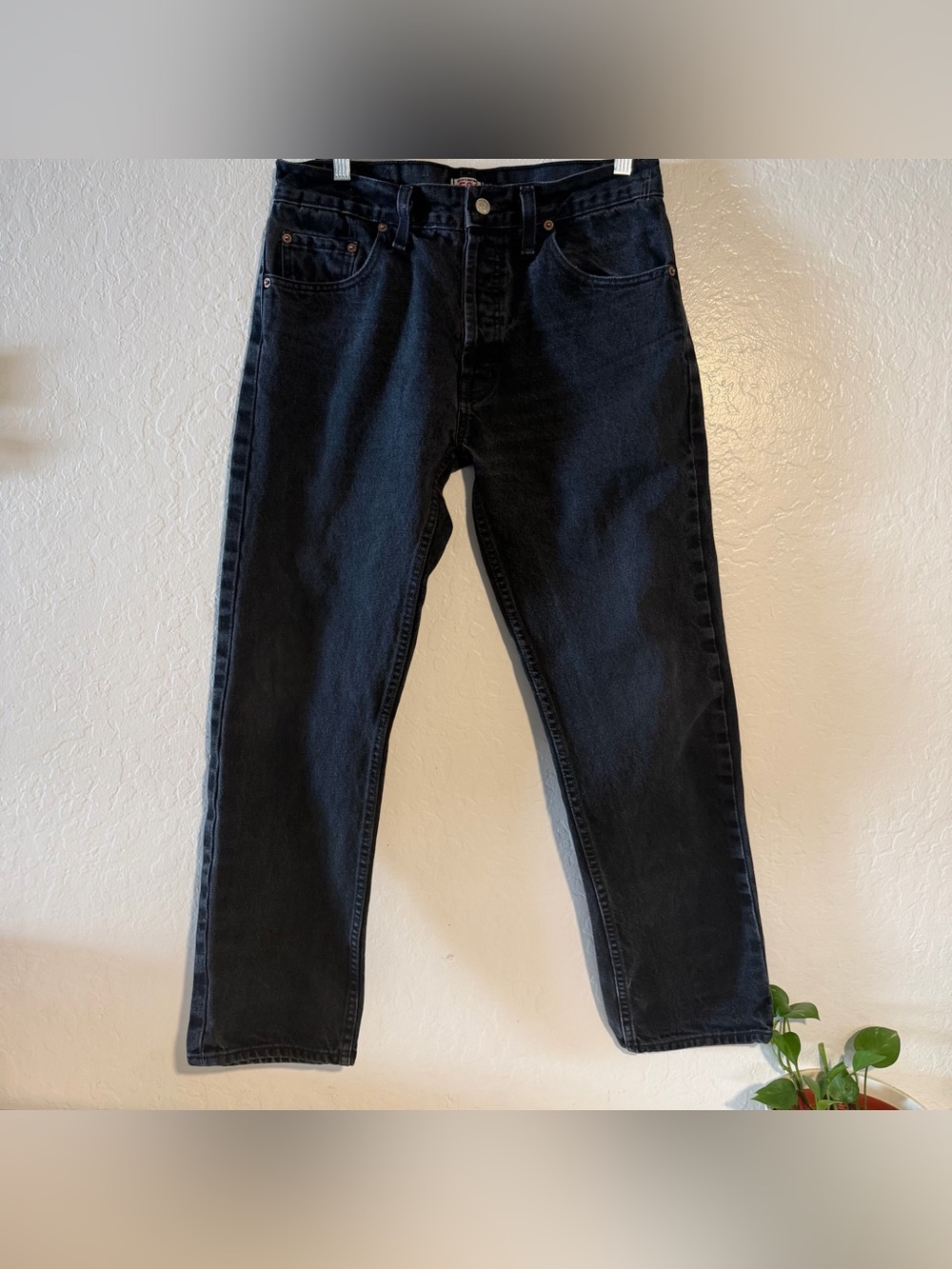 VTG Levis 501 Mens Size 34 x 30 Original Fit Straight Leg black wash Denim Jeans